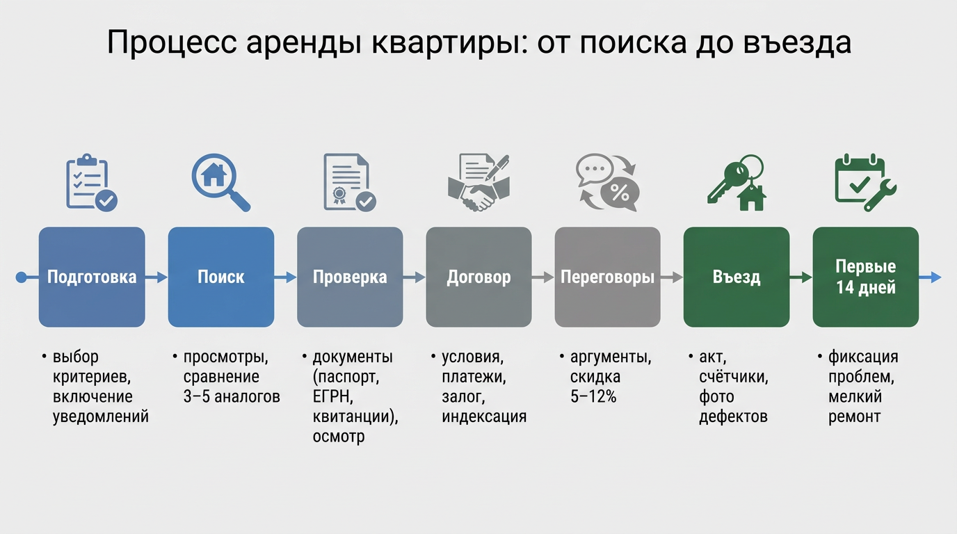 Процесс аренды квартиры